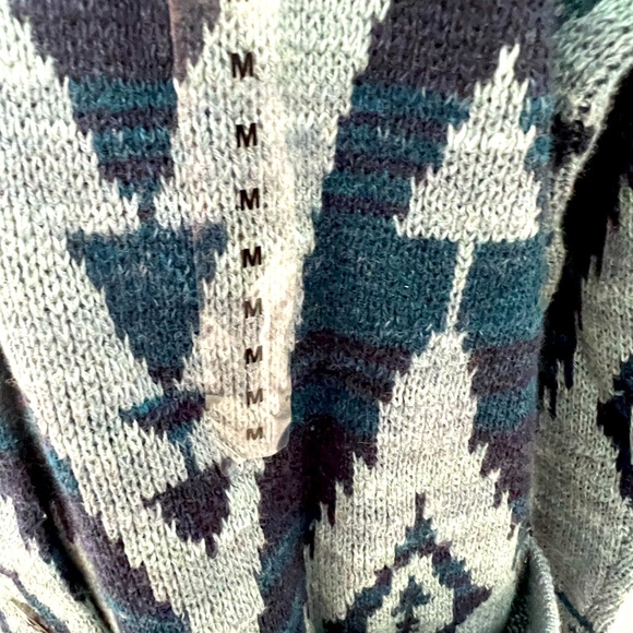 NWT Ralph Lauren Blue / Indigo Aztec / Native Print Cardigan - Picture 2 of 6